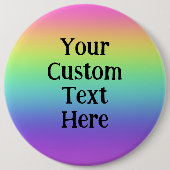 Grote persoonlijke regenboog-op-Button Ronde Button 6,0 Cm (Voorkant)