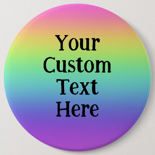 Grote persoonlijke regenboog-op-Button Ronde Button 6,0 Cm (Voorkant)