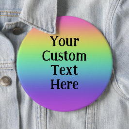 Grote persoonlijke regenboog-op-Button Ronde Button 6,0 Cm