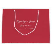 Grote Persoonlijke Rode Trouwcadeautassen Large Cadeautasje (Voorkant)