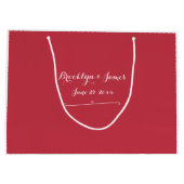 Grote Persoonlijke Rode Trouwcadeautassen Large Cadeautasje (Achterkant)