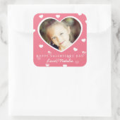 Grote persoonlijke Valentijn Fotostickers Vierkante Sticker (Tas)
