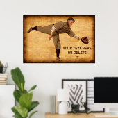 Grote PERSOONLIJKE Vintage Honkbal Posters (Thuiskantoor)
