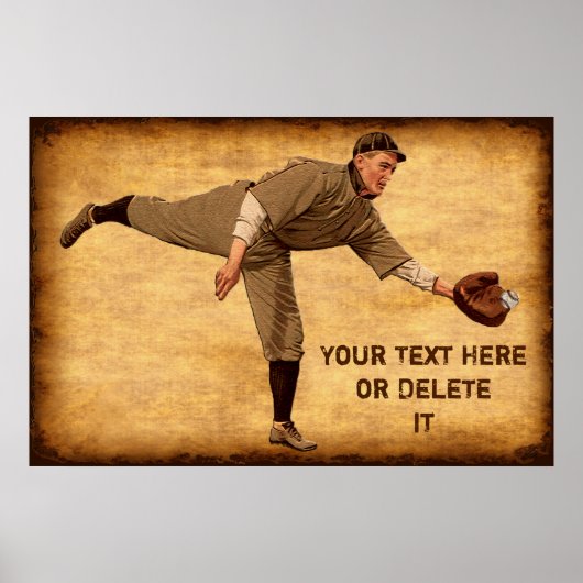 Grote PERSOONLIJKE Vintage Honkbal Posters (Voorkant)