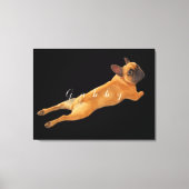 Grote Pet Waterverf Afbeelding en Naam Canvas Afdruk (Voorkant)