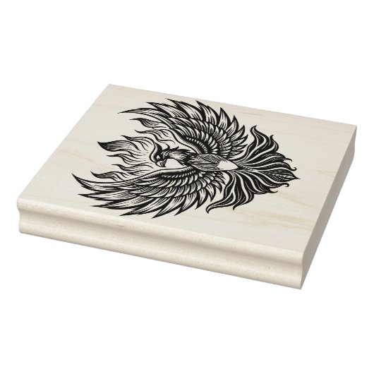 Grote Phoenix Wood Art Rubber Stamp Rubberstempel (Stempel)
