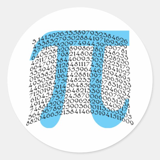 Grote PI-producten Ronde Sticker (Voorkant)