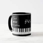 Grote pianist in het maken gepersonaliseerd mok (Voorkant links)