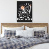 Grote Pianist Kinder Pianist Gift Music Piano Canvas Afdruk (Insitu (Slaapkamer))
