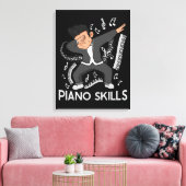 Grote Pianist Kinder Pianist Gift Music Piano Canvas Afdruk (Insitu (Woonkamer))