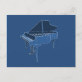 Grote Piano: Blauwdruk die schilderen: Briefkaart (Voorkant)