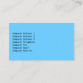 Grote Piano Blauwe Achtergrond Visitekaartje (Achterkant)