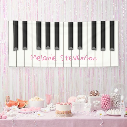 Grote Piano Keys Custom (4 kleuren) Kamer of Feest Spandoek (Feest)