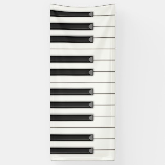 Grote Piano Keys Muziek Spandoek (Verticaal)