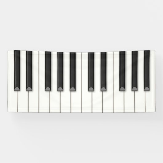 Grote Piano Keys  Muziek Spandoek (Horizontaal)