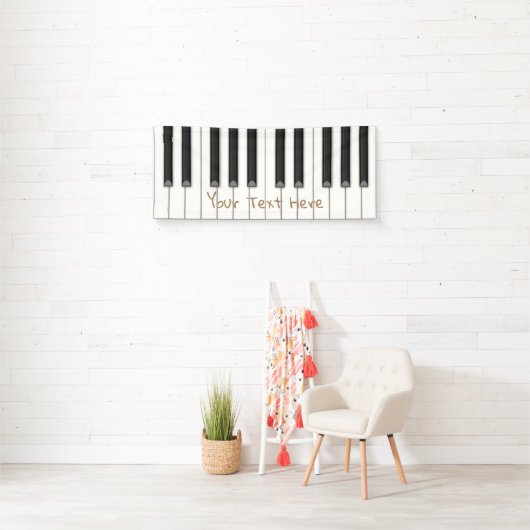 Grote Piano Keys Schattige Custom (4 kleuren) Muzi Spandoek (Insitu)