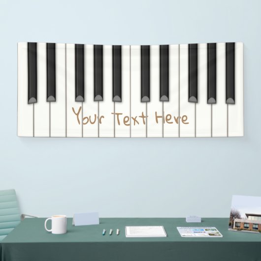 Grote Piano Keys Schattige Custom (4 kleuren) Muzi Spandoek (Beurs)