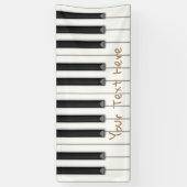 Grote Piano Keys Schattige Custom (4 kleuren) Muzi Spandoek (Verticaal)