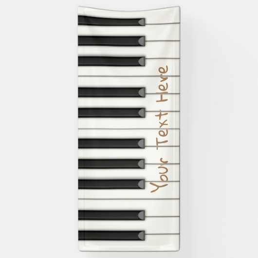 Grote Piano Keys Schattige Custom (4 kleuren) Muzi Spandoek (Verticaal)