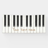 Grote Piano Keys Schattige Custom (4 kleuren) Muzi Spandoek (Horizontaal)