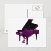 Grote piano met hart briefkaart (Voorkant / Achterkant)