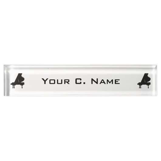 Grote Piano Naambordje (Voorkant)