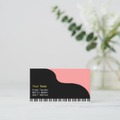 Grote piano rode achtergrond visitekaartje (Staand voorkant)