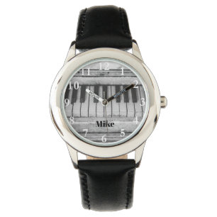 Grote piano-toetsen Aangepaste naam volgen Horloge