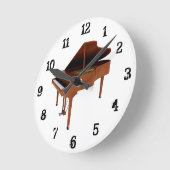 Grote piano: Wall Clock Ronde Klok (Hoek)