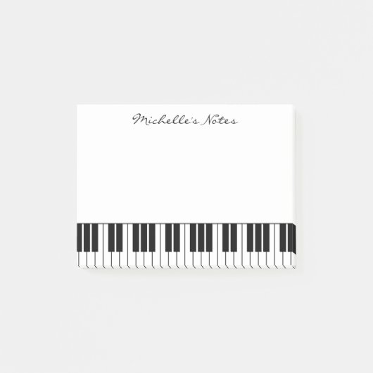 Grote pianokleutels plaatsen de noten voor pianist post-it® notes (Voorkant)