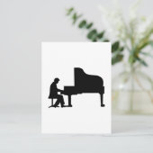 Grote pianopianist briefkaart (Staand voorkant)