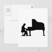 Grote pianopianist briefkaart (Voorkant / Achterkant)