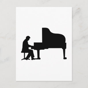 Grote pianopianist briefkaart