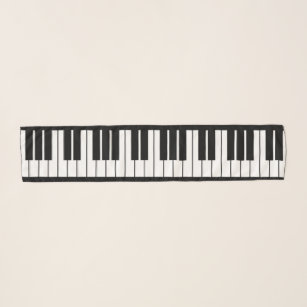 Grote pianosleutels, hoofddoek voor pianist sjaal