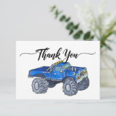 Grote pick-up truck bedankkaart (Staand voorkant)