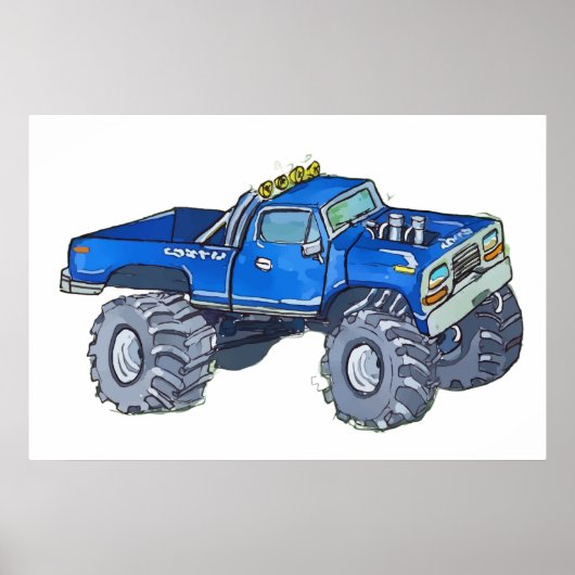 Grote pick-up truck poster (Voorkant)