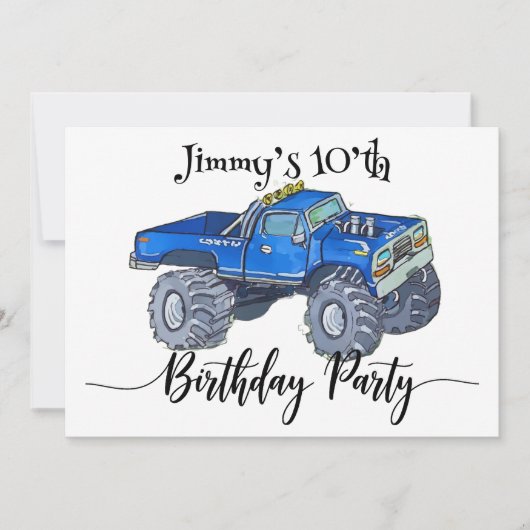 Grote pick-up truck save the date (Voorkant)