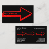 Grote Pijl - Rood op Zwart Visitekaartje (Voorkant / Achterkant)