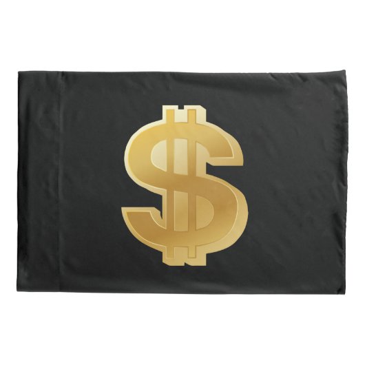 Grote pijlstaaf voor gouden dollars kussensloop (Achterkant-Links)