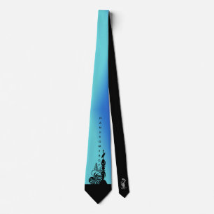 Grote pijlstaartpijlstaart kanak. turquoise stropdas
