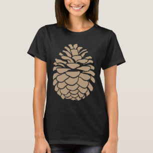 Grote pijnboomkegelboom Pijnappel Bos Kamperen Nat T-shirt