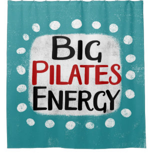 Grote Pilates Energie Douchegordijn