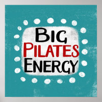 Grote Pilates Energie Poster Muurkunst