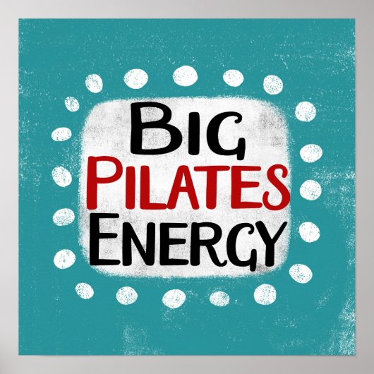 Grote Pilates Energie Poster Muurkunst (Voorkant)