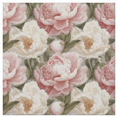 Grote pioenrozen ontwerp linnen bekleding stof (Close Up)