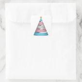 Grote piraalvormige transgenderpride kerstboom vierkante sticker (Tas)