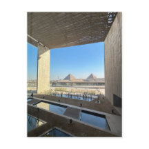 Grote piramide gezien vanuit het Grand Egyptian mu