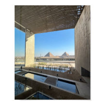 Grote piramide gezien vanuit het Grand Egyptian mu