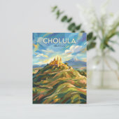 Grote Piramide van Cholula Mexico Briefkaart (Staand voorkant)