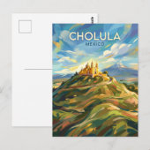 Grote Piramide van Cholula Mexico Briefkaart (Voorkant / Achterkant)